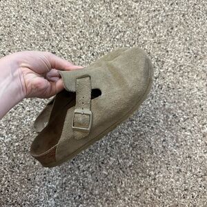 Suede Birkenstock bostons